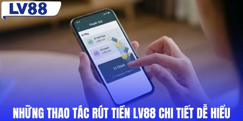 Những thao tác rút tiền LV88 chi tiết dễ hiểu